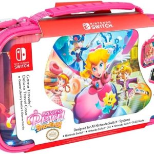 Game Traveler Peach Showtime Deluxe – Carcasa de viaje con interruptor/Lite/OLED